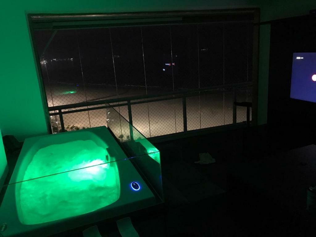 Maravilhoso Apto Vista Mar Jacuzzi Wi Fi Pe Areia Σάντος Εξωτερικό φωτογραφία